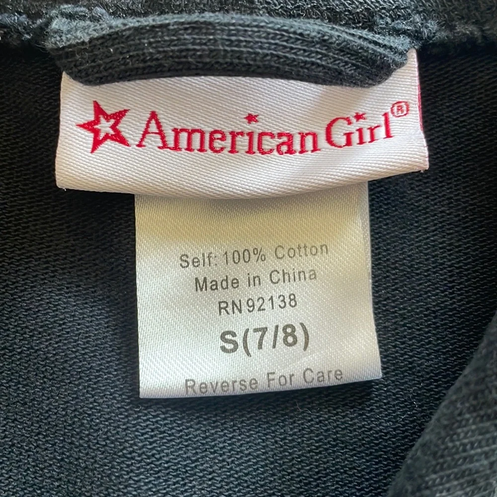 American Girl Moto faded black jacket size S 7/8